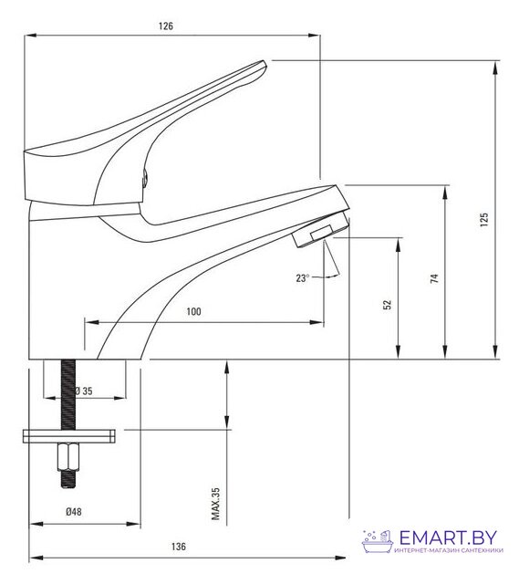 Смеситель Deante Joko BOJ 020M фото-2