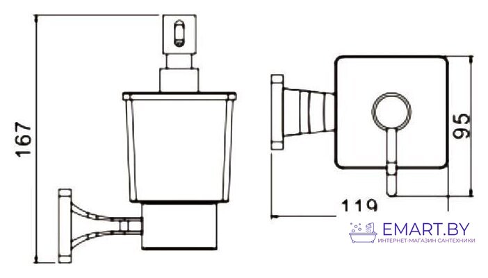 Дозатор для жидкого мыла Rose RG1544H фото-2