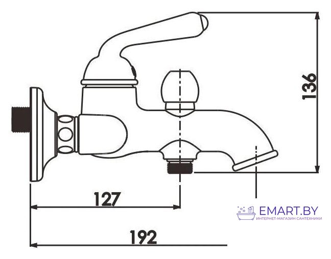 Смеситель Rose R0202H фото-2