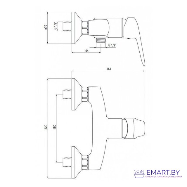 Смеситель Deante Boro Nero BMO N40M фото-2