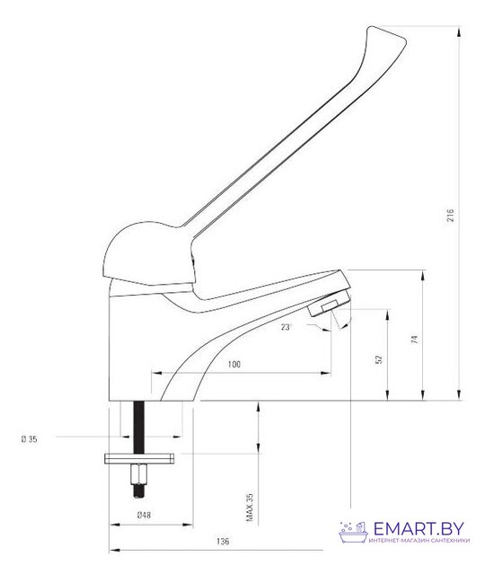 Смеситель Deante Joko Clinic BOJ 021C фото-2