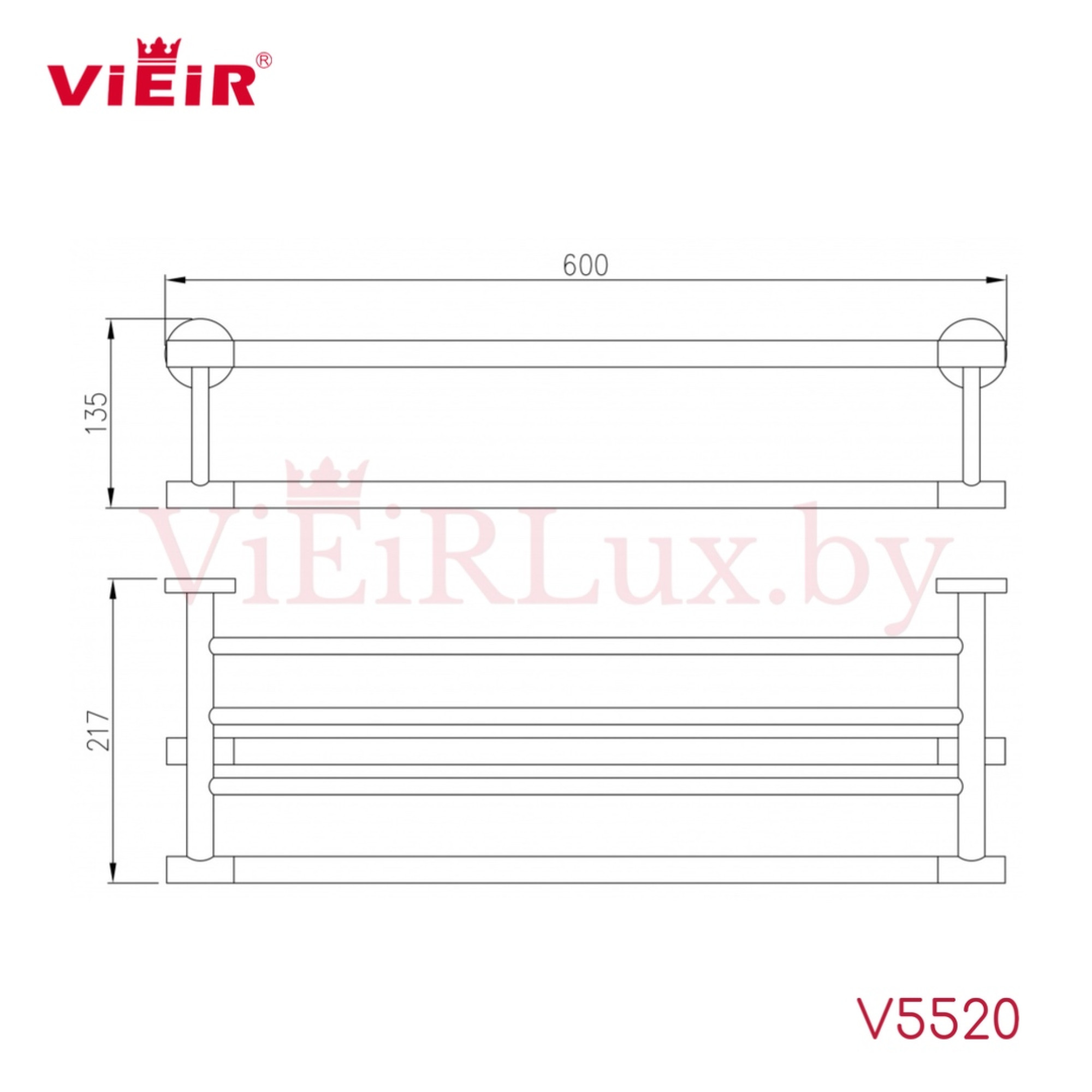 Полотенцедержатель Vieir 5520-C черный фото-2