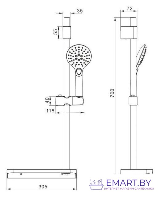 Душевая система  Rose R109 фото-2