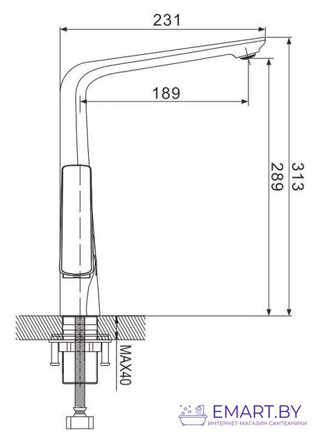 Смеситель Rose R1313 фото-2