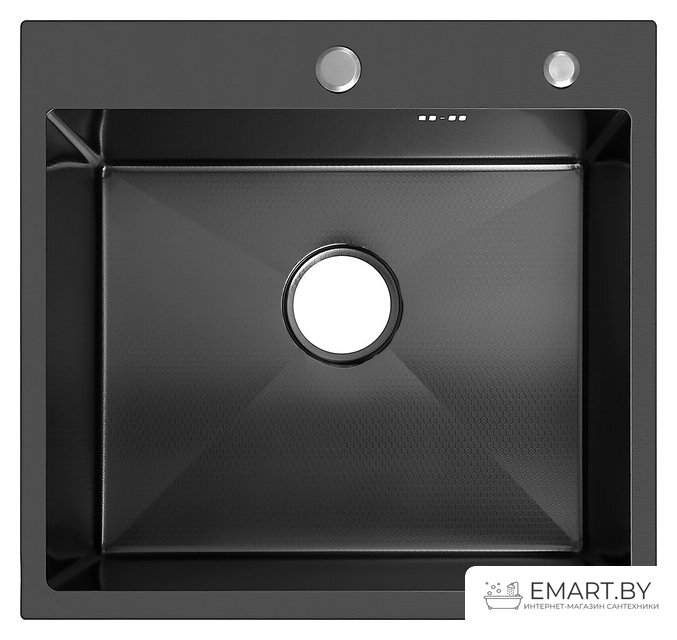 Кухонная мойка ARFEKA Eco AR 500*500 Black PVD Nano Decor - фото