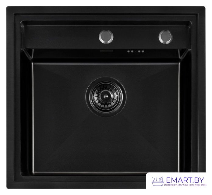 Кухонная мойка ARFEKA AF 520*490 + AF FSS304 + ZP DS BLACK PVD NANO фото-4