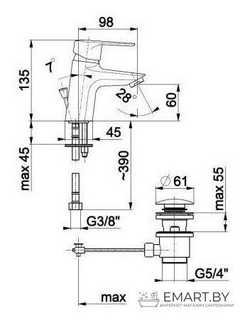 Смеситель Armatura German 4512-815-00 фото-2