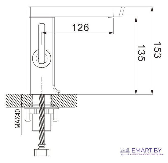 Смеситель Rose R1801H фото-2