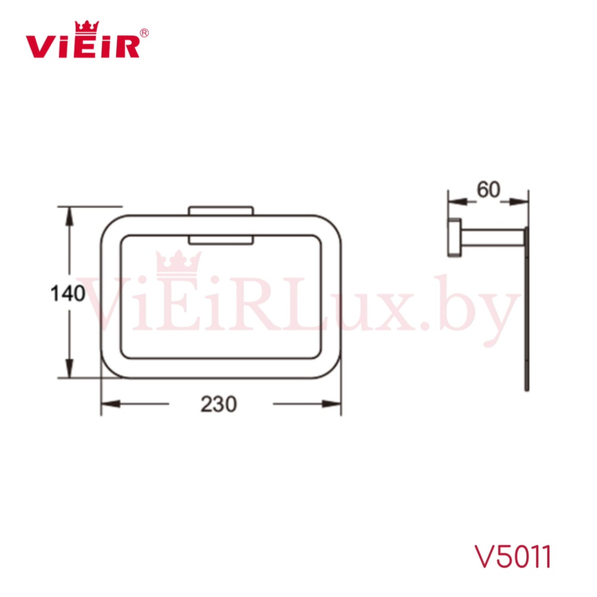 Полотенцедержатель Vieir 5011-S матовое золото фото-2