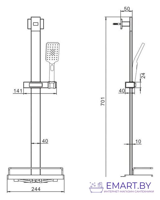 Душевая система  Rose R159 фото-2