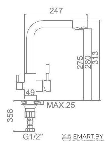 Смеситель Gerhans KK4055-3-24 фото-2