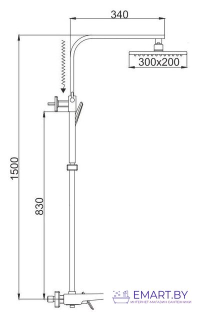 Душевая система  Rose R1636F фото-2