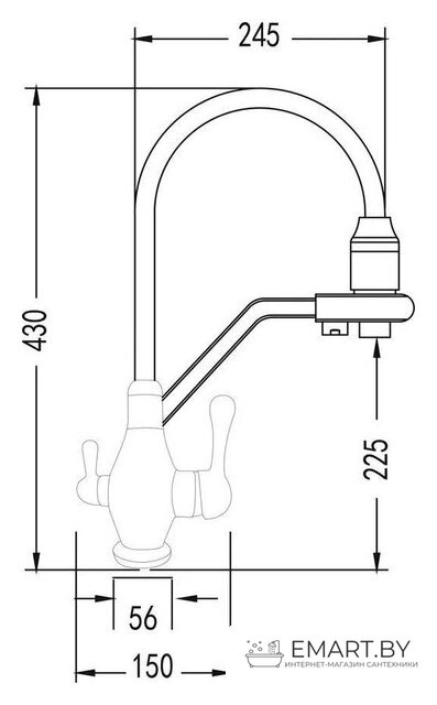 Смеситель Rose R858C фото-2