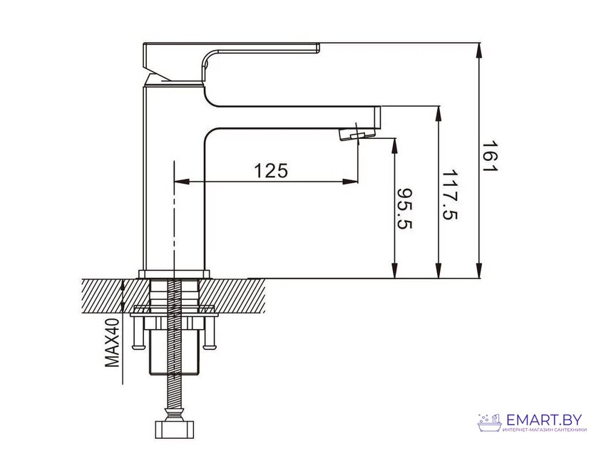 Смеситель Rose R1001H-1 фото-2