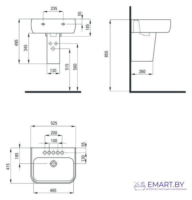 Умывальник Deante Hiacynt CDH 6U5W фото-2