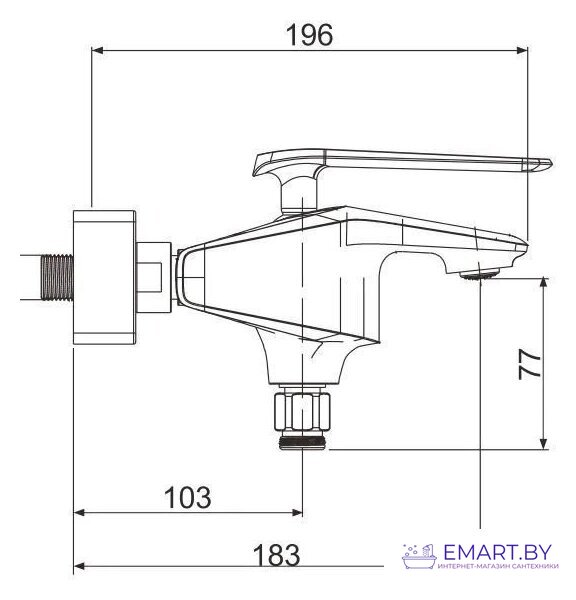 Смеситель Rose R1302H фото-2