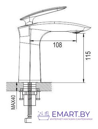 Смеситель Rose R1101 фото-2