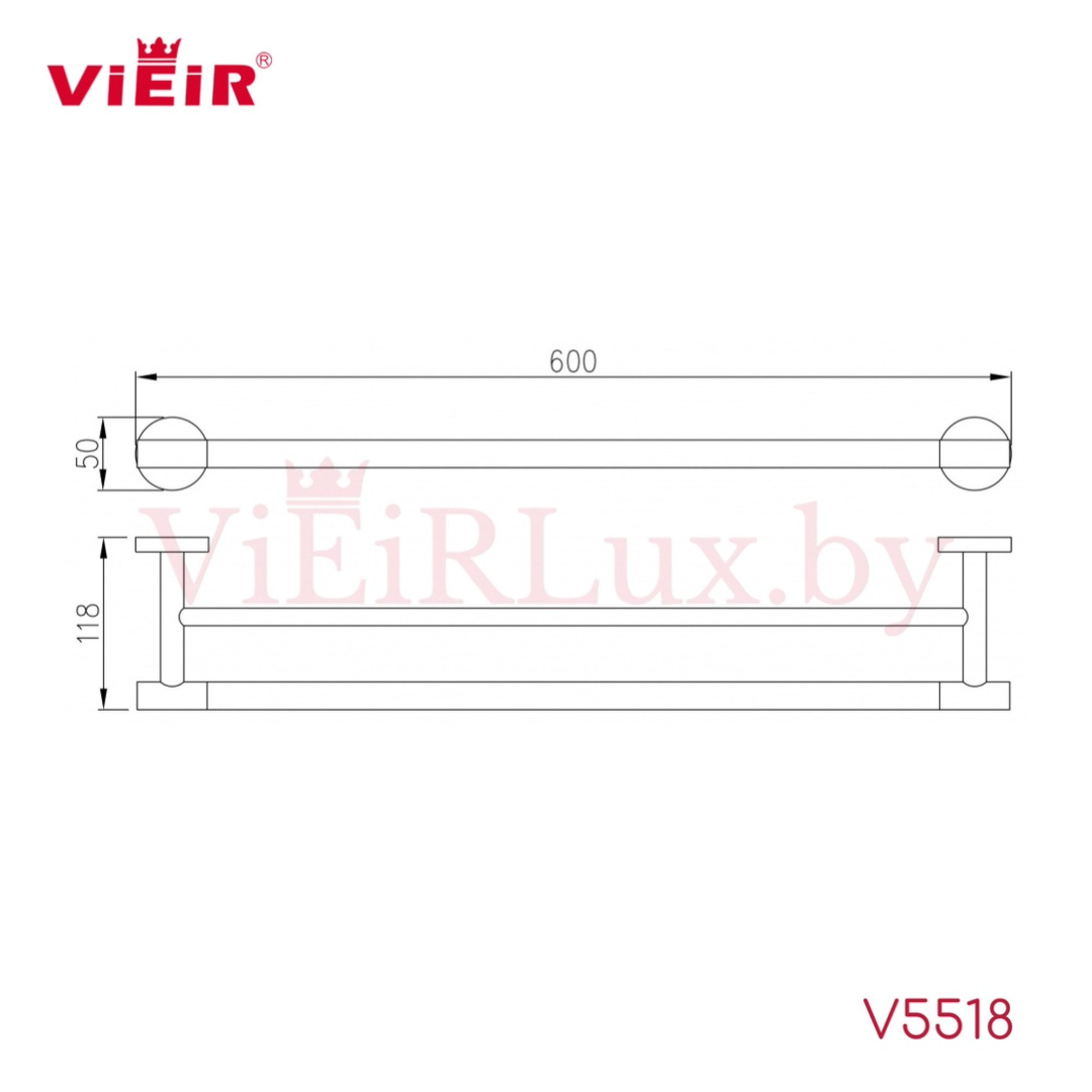 Полотенцедержатель Vieir 5518 хром фото-2
