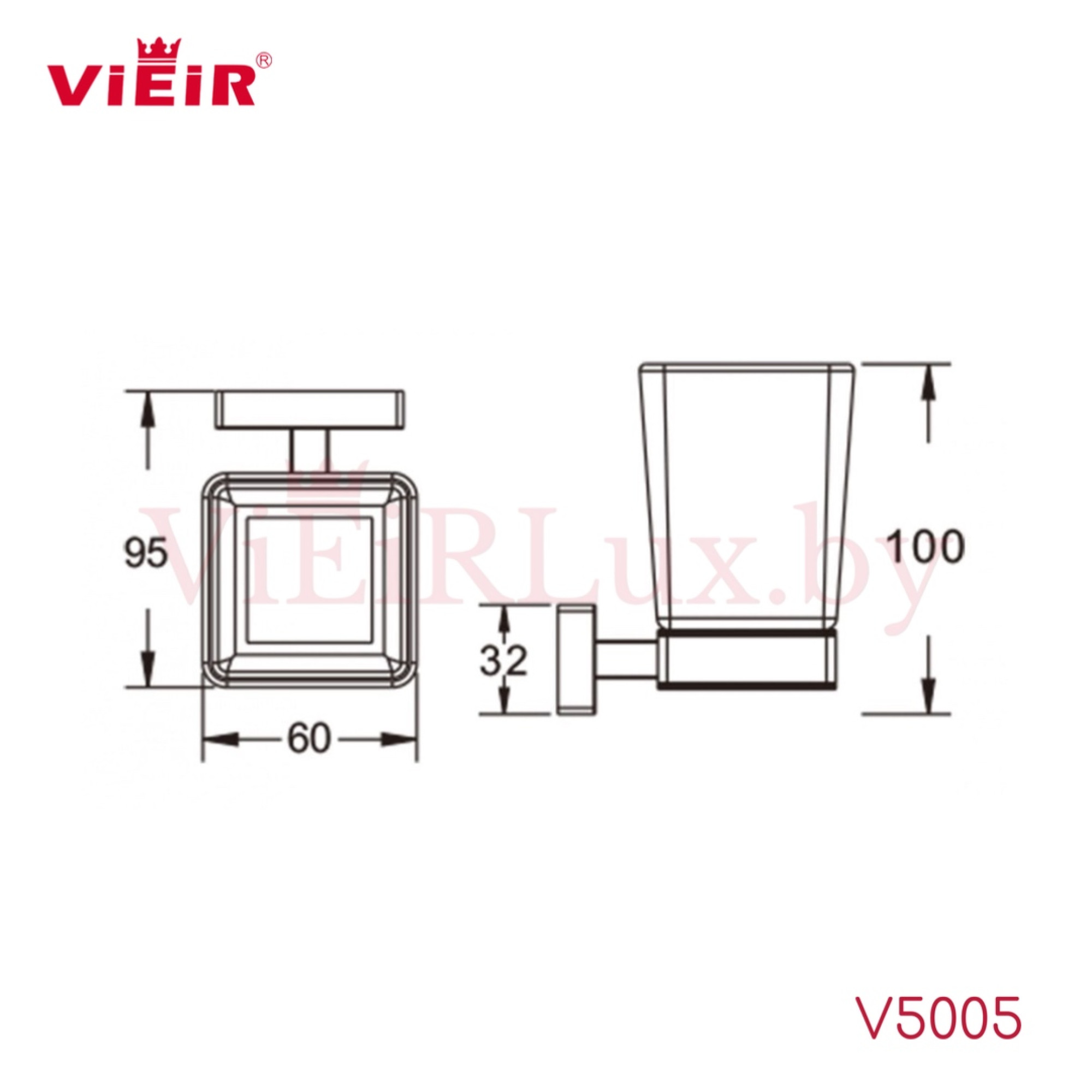 Стакан для зубных щеток Vieir 5005-G фото-2