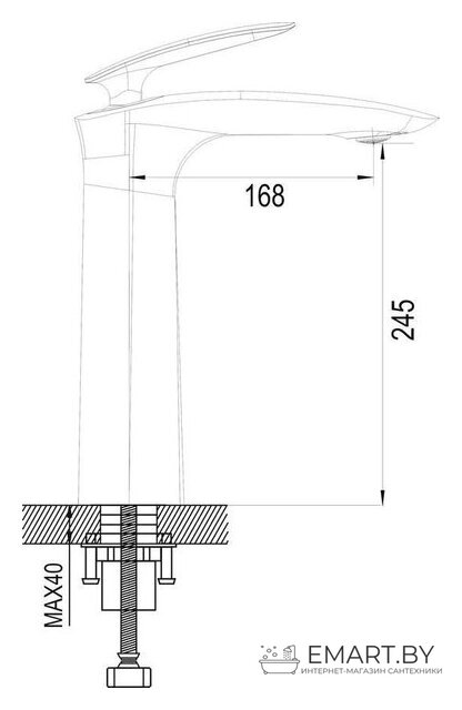 Смеситель Rose R1111H фото-2