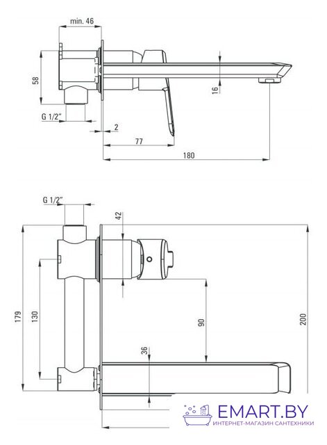 Смеситель Deante Arnika Nero BQA N54L фото-2