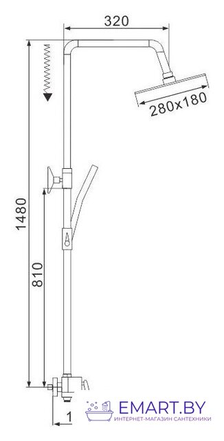 Душевая система  Rose R2736H фото-2