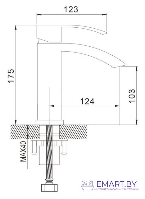 Смеситель Rose R1501T фото-2