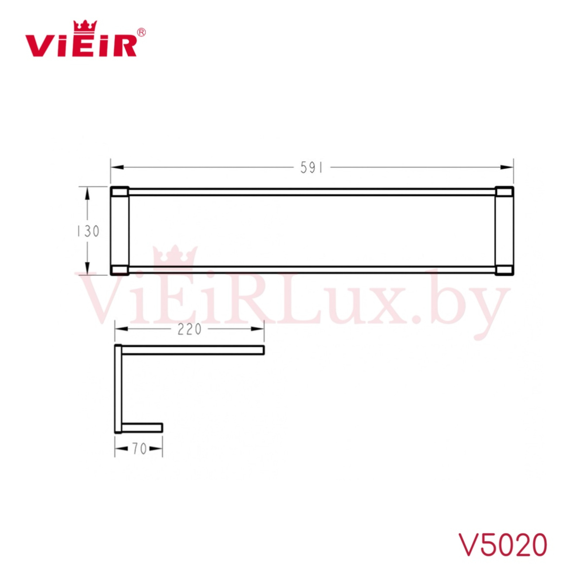 Полотенцедержатель Vieir 5020-G фото-2
