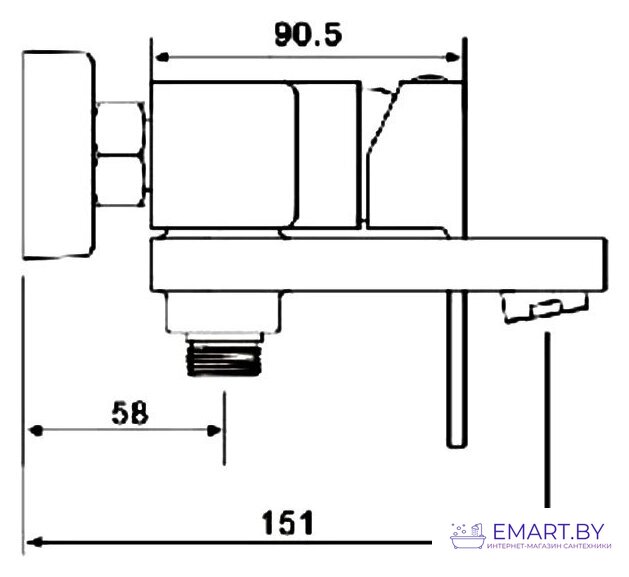 Смеситель Rose R2802H фото-3