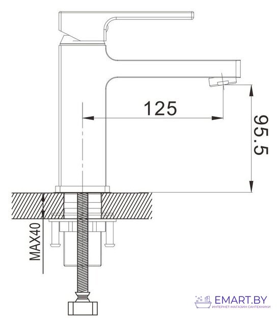 Смеситель Rose R1001T-1 фото-2