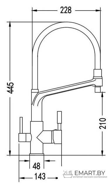 Смеситель Rose R658L фото-2