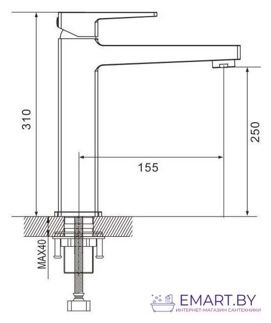 Смеситель Rose R2811H фото-2