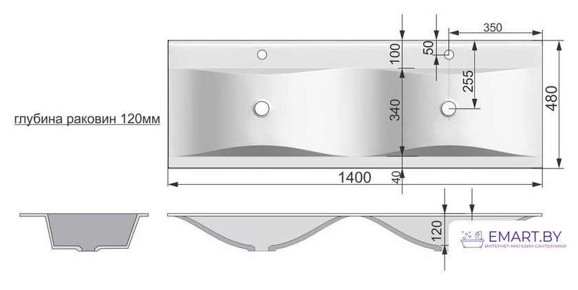 Умывальник Madera Pulsus 140 фото-2