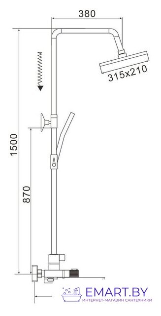 Душевая система  Rose R1896 - фото2