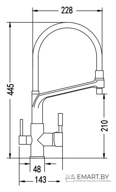 Смеситель Rose R658E фото-2