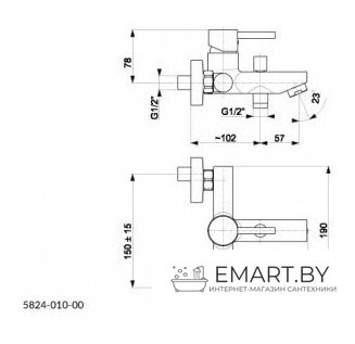 Смеситель Armatura Neda Black 5824-010-81 фото-2