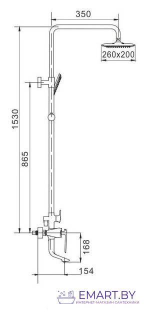 Душевая система  Rose R1336F фото-2