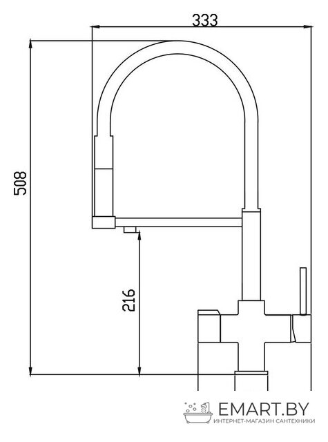 Смеситель Rose R758H фото-2