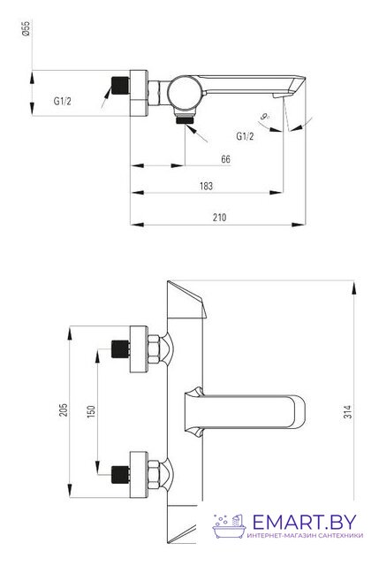 Смеситель Deante Arnika Titanium BQA D10M фото-3