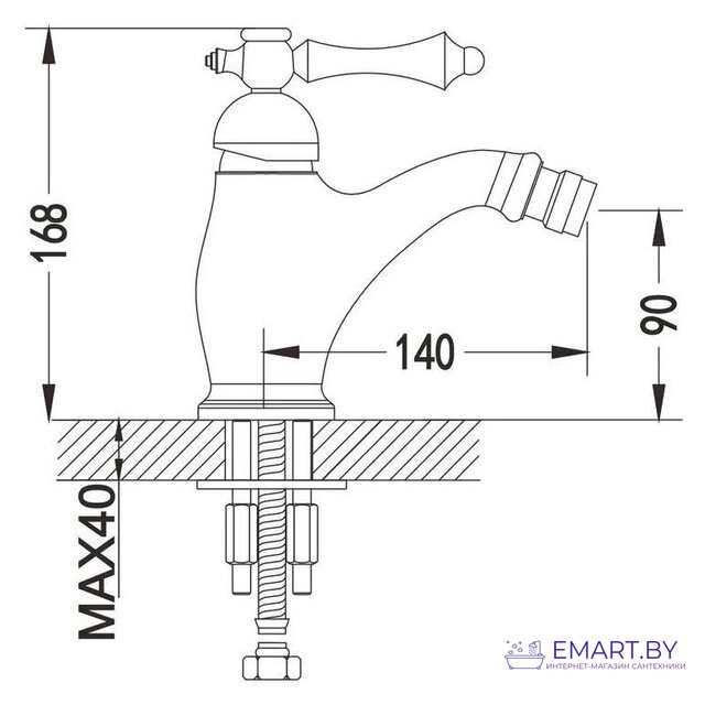 Смеситель Rose R0107Q фото-2