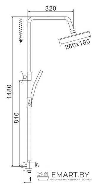 Душевая система  Rose R2736F фото-2