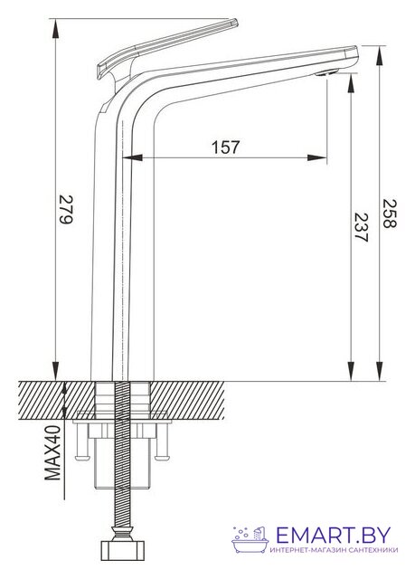 Смеситель Rose R3911C фото-5