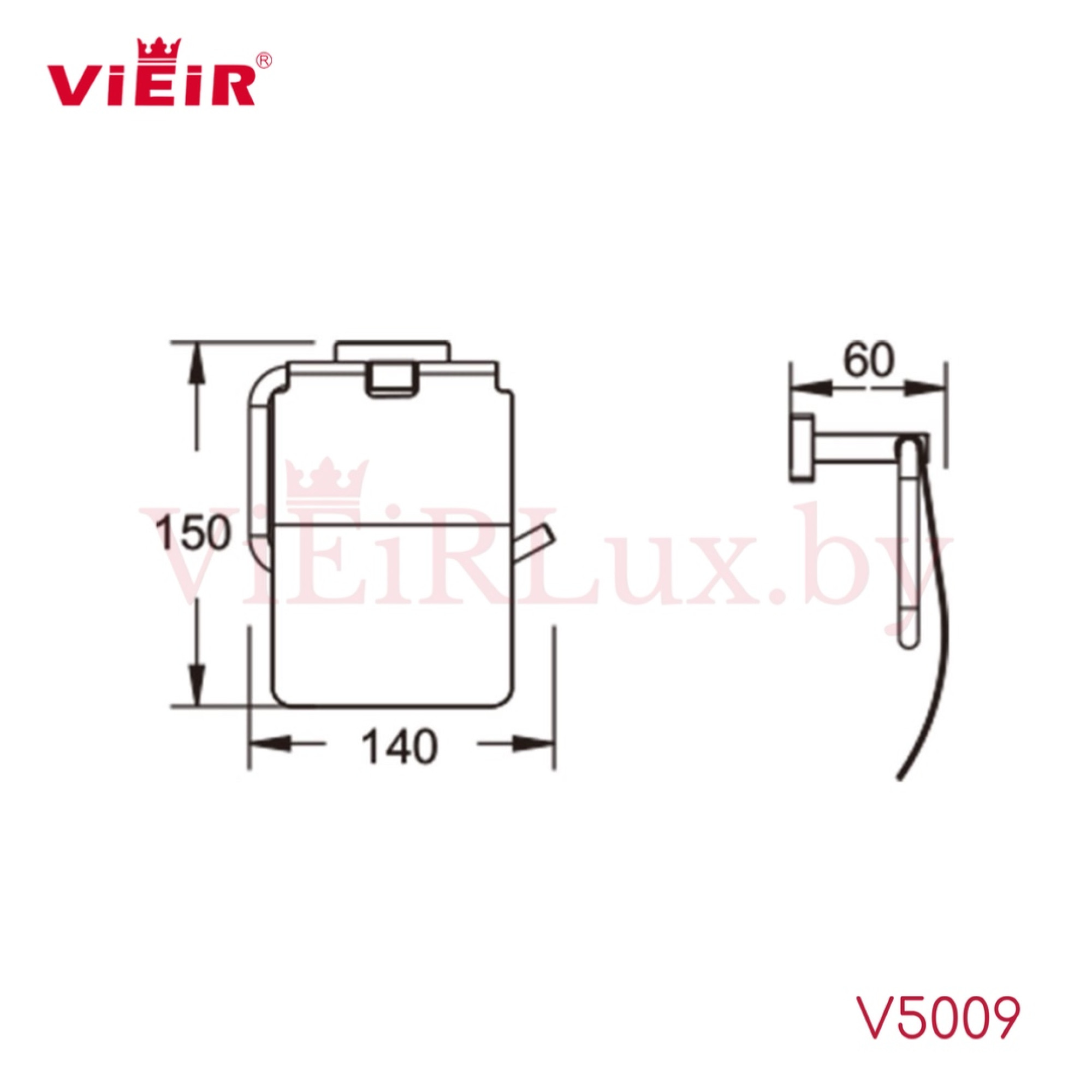 Держатель для туалетной бумаги Vieir 5009-G фото-2