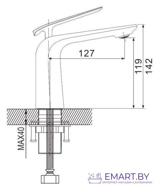 Смеситель Rose R1301 фото-2