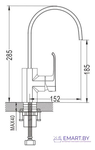 Смеситель Rose R1713 фото-2