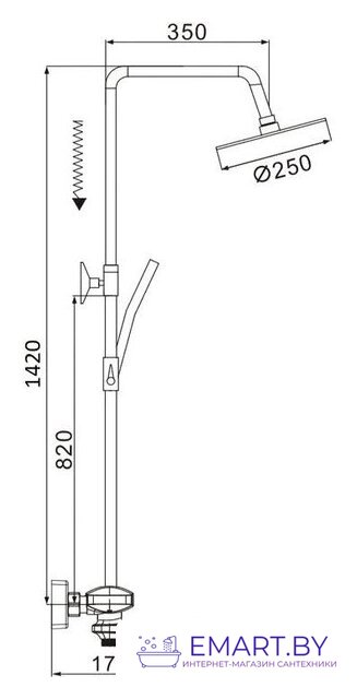 Душевая система  Rose R3996T фото-2