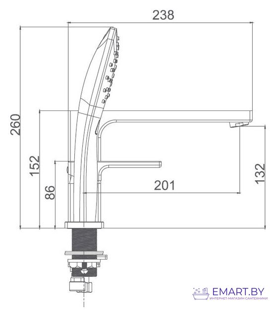 Смеситель Gappo G1117-8 фото-2