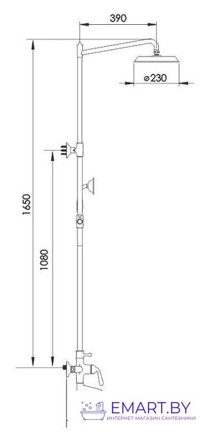 Душевая система  Rose R0236H фото-2