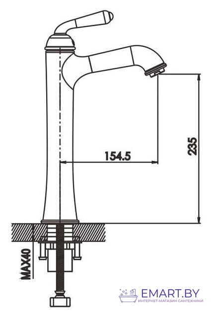 Смеситель Rose R0211E фото-2