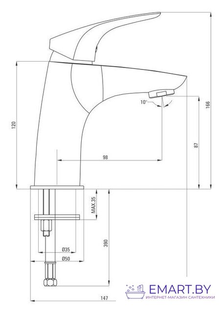 Смеситель Deante Cynia BCY 020M фото-3